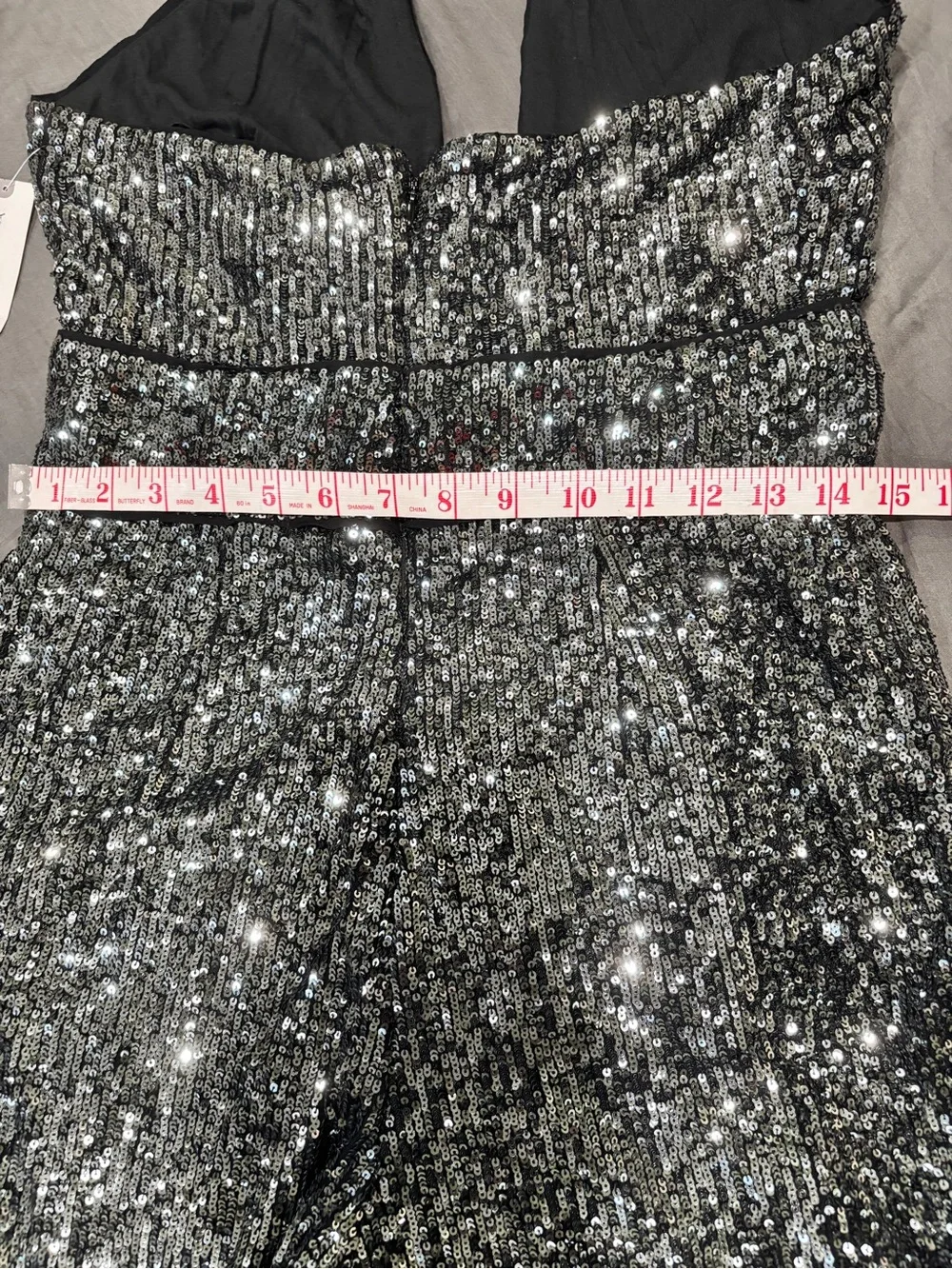 Anthropologie Women’s Sequin Halter Wide-Leg Jumpsuit - Picture 5 of 7